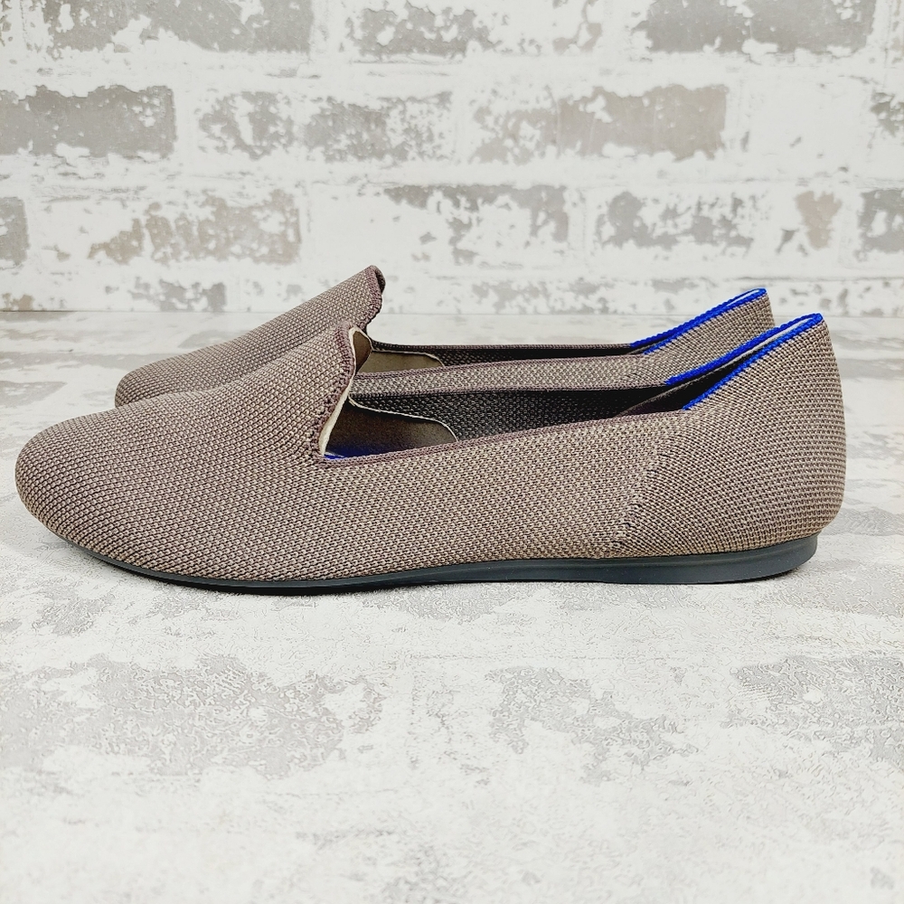 Rothy's Brown Flats with Blue Accent